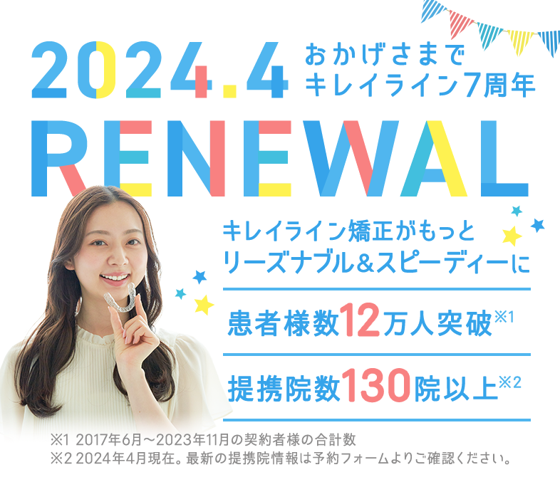 2024.4リニューアル｜おかげさまでキレイライン7周年